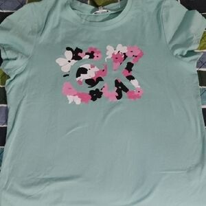 Calvin Klein Kids' Floral Logo T-Shirt - Mint Green